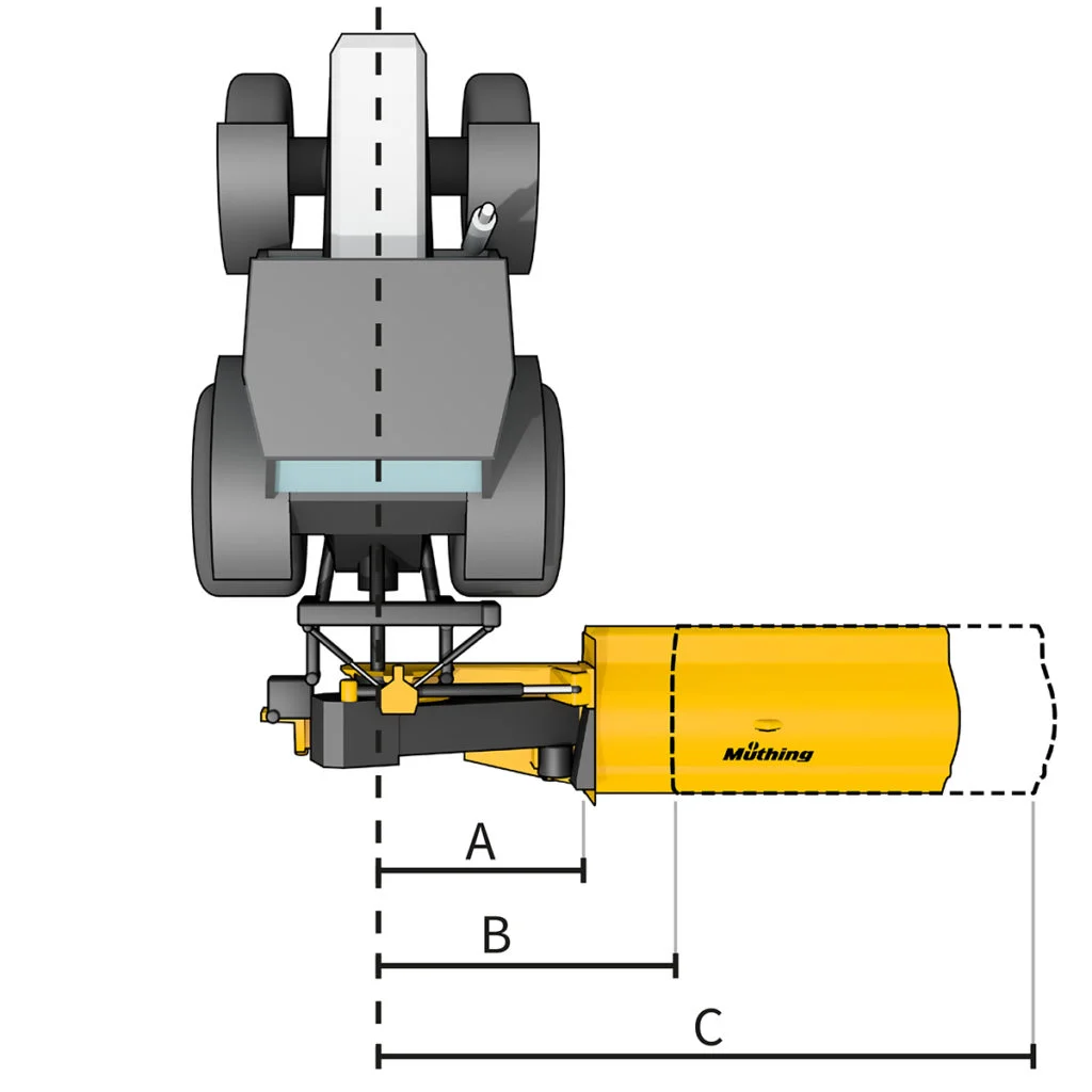 MU-M/S VARIO PLUS – tekening werk- en verstelbereik