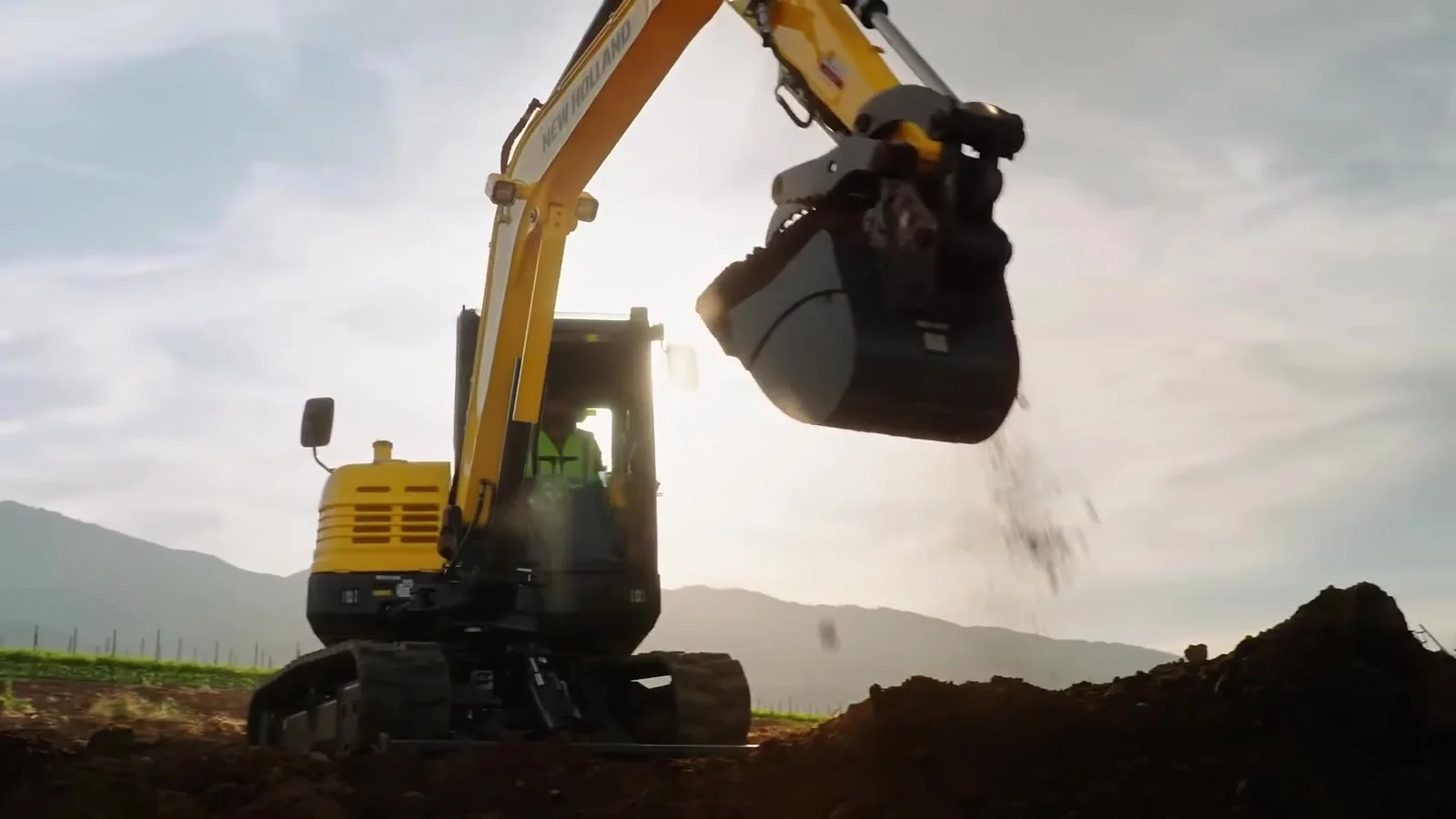 New Holland Construction aan het werk